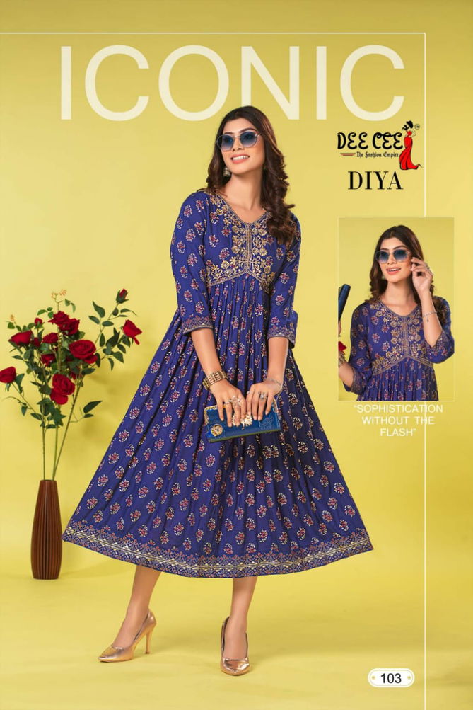 Dee Cee Diya Alia Cut Designer Kurtis Catalog